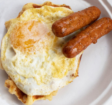 Sausage Egg Waffle - Bruges Belgian Bistro