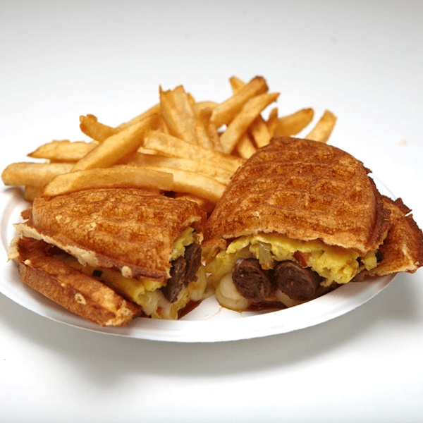 Luke - breakfast waffle sandwich